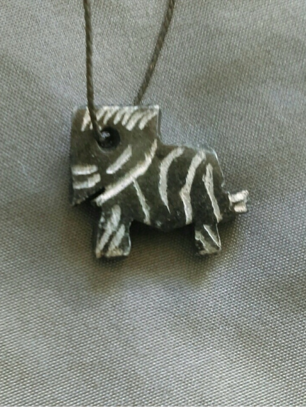 Stone Zebra Necklace From Africa